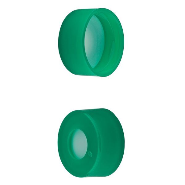Microsolv Snap Top Cap green, smooth PE, with white PTFE Septa, for 11mm, 12x32mm Snap Top autosampler vials, 1000 pc/PAK