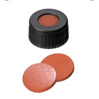Product Image of Kurzgewindekappe, ND9 PP, schwarz, 1,0 mm, Naturkautschuk rot-orange/TEF transparent, 1000/PAK