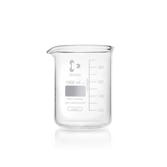 Duran Group Beaker DURAN, low form,Super Duty,1000ml, 10 pc/PAK