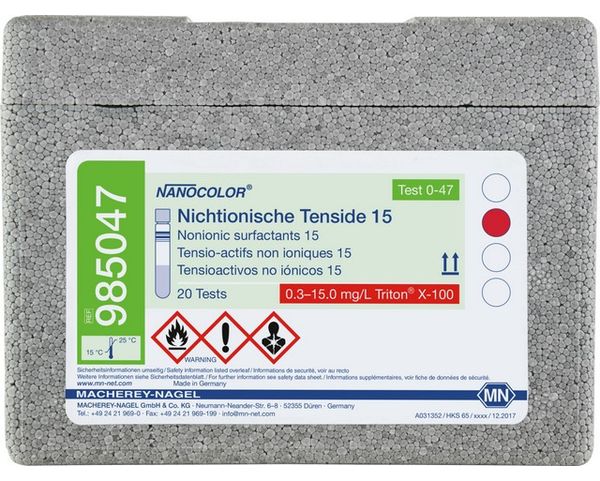 Macherey-Nagel Rundküvettentest NANOCOLOR Nichtionische Tenside 15, mit Barcode, Pg. à 20 Bestimmungen