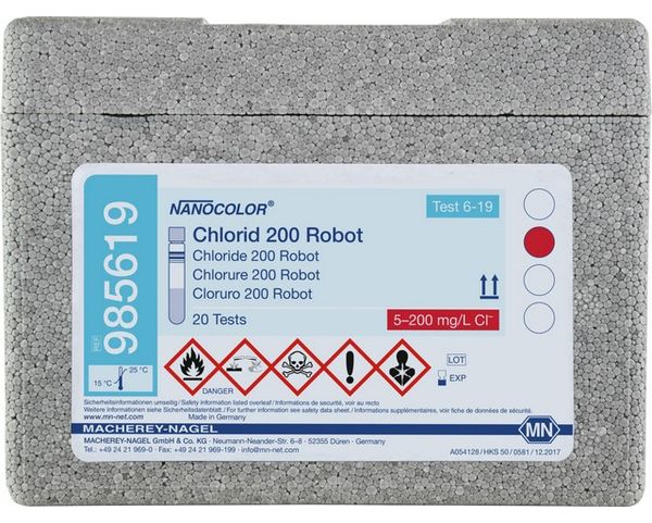 Macherey-Nagel Rundküvettentest NANOCOLOR Chlorid 200, Roboter, 20 Bestimmungen
