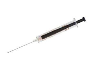Hamilton 5 ml, Modell 1005 LTN CTC HD Spritze, 26 Gauge, point style 5, max. Druck 200 psig (13.8 bar), max. Temperatur 110°C/230°F