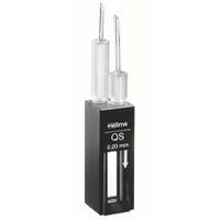 Product Image of Compact Flow-Through Cell, Type 170.700-QS, HP Quartz Glass, WL 200-2500 nm, Pathlength 0.2 mm, (HxW) 17.5x3.5 mm, Centerheight 8.5-15 mm, 12.4 µl, FEP tubing set