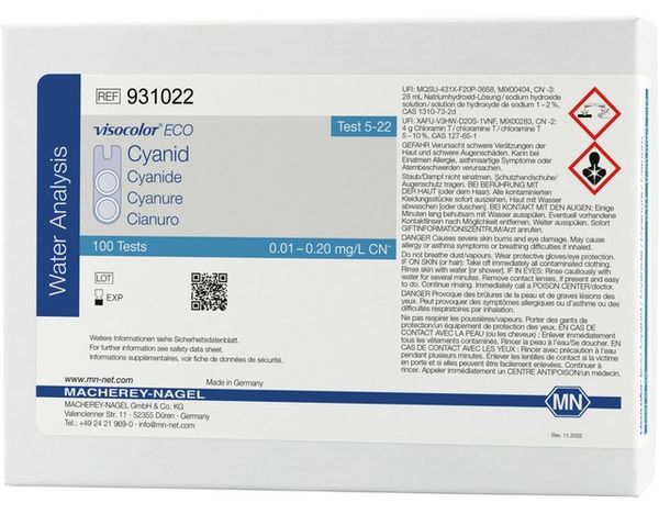 Macherey-Nagel Visocolor ECO Testbesteck Cyanid für 100 Bestimmungen