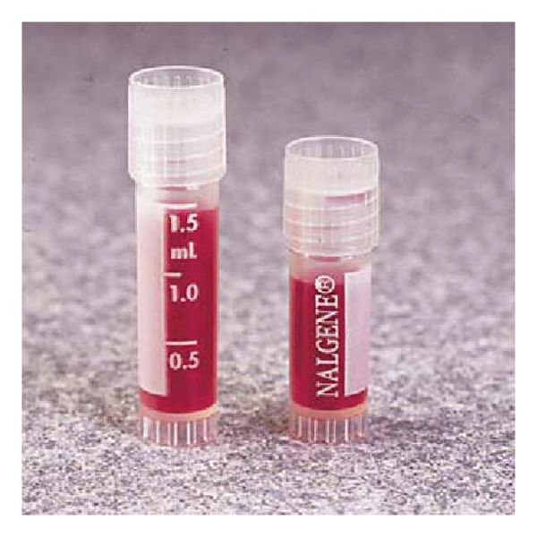 Nalgene Thermo Scientific Cryo-Tube, HDPE, 1,2 ml, graduated, patch, with Screw Cap, long time Storage, sterile, 1000 pc/PAK
