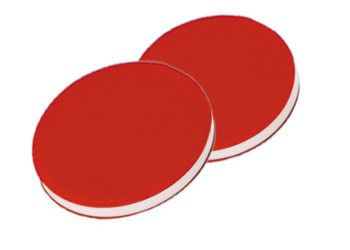 Altmann Analytik Septa, ND13, 12 mm diameter, PTFE red/silicone white/PTFE red, 45° shore A, 1,0mm, 10 x 100 pc