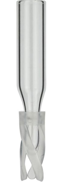 Macherey-Nagel 0,1 mL Mikroeinsatz f. weite Öffnung AD: 5,7 mm, Höhe: 29 mm klar, mit montierter Feder, slianisiert, Packung à 100 Stück