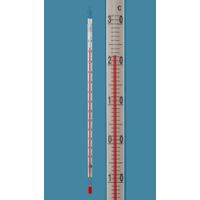Product Image of Stabthermometer -30...+50/0,5°C, eichfähig L./300mm, rote Spezialffüllg, weiß bel., Stabform