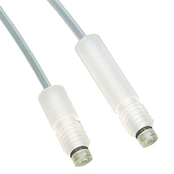 Hellma PTFE-Schlauch, Typ 040.202/1.0 x 1.6 x 500 mm, mit langem Schraubanschluss und Omnifit Gripper, für alle Hellma HP Kompakt-Durchfluss-Küvetten 
