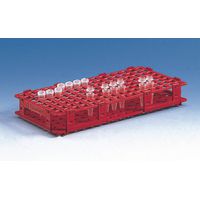 Product Image of Microcentrifuge tube rack, suitable for 128 tubes, outer up to diameter 11 mm, red, PP, 5 pc/PAK