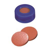 Product Image of Schnappringkappe, ND11 PE: blau mit 6 mm Loch, Naturkautschuk rot-orange/TEF transparent, harte Kappe, 1,0 mm, 1000/PAK