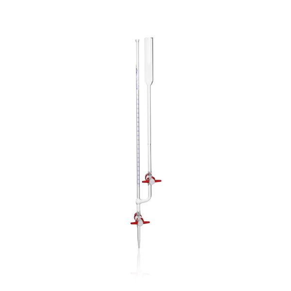 Duran Group DURAN Mikro-Bürette, konformitätsbescheinigt, gerader PTFE-Hahn, PTFE-Hahn am Füllrohr, Kl. AS, 2 ml, 2 St/Pkg, Hauptpunkte-Ringteil., 