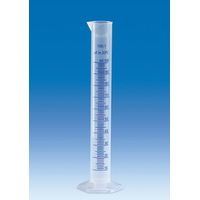 Product Image of Volumetric cylinder, PP, class B, tall form, blue raised scale, 100 ml, 12 pc/PAK