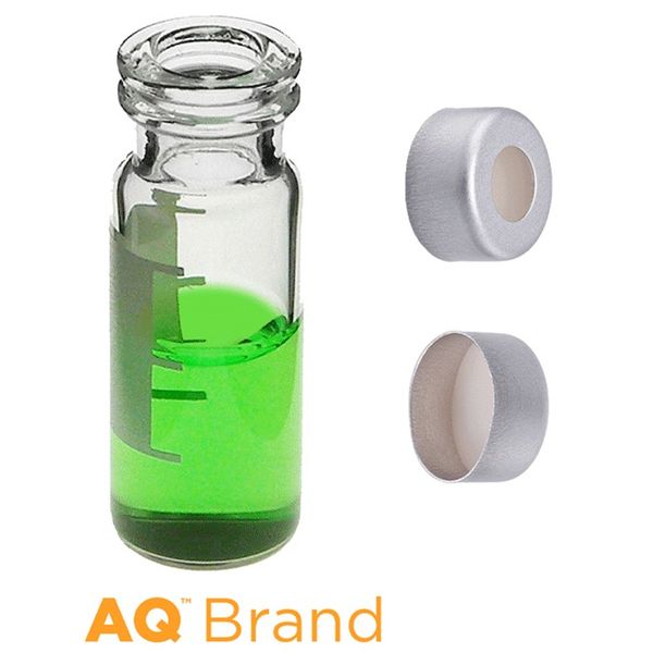 Microsolv EPP Vial clear, 2 ml, Crimp Cap silver with AQR Sil/PTFE Septa, 100 pc/PAK