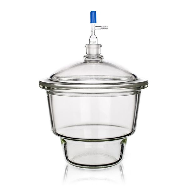 Dinkelberg Analytics Desiccator with Valve NZ 24/29, 150mm DIN