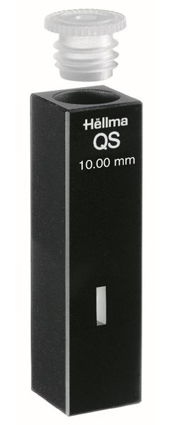 Hellma Ultra Micro Cell, Type 105.200-QS, HP Quartz Glass, WL 200-2500 nm, Pathlength 10 mm, (HxW) 8x2 mm, Centerheight 15 mm, PE Stopper, 160 μl