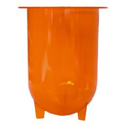QLA 1000mL Amber Plastic Footed Vessel for Agilent/VanKel/Varian