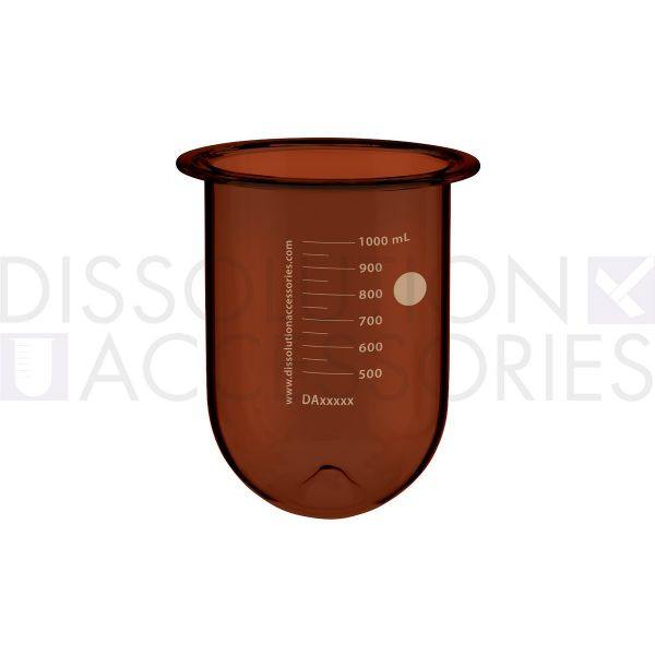 Dissolution Accessories Gefäß, Boro 3.3, braun, 1000 ml, APEX-Boden, Copley