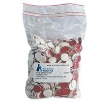 Product Image of 13 mm Septa, Silicon white/PTFE red, 45° shore A, 1.3 mm, 1000 pc/PAK
