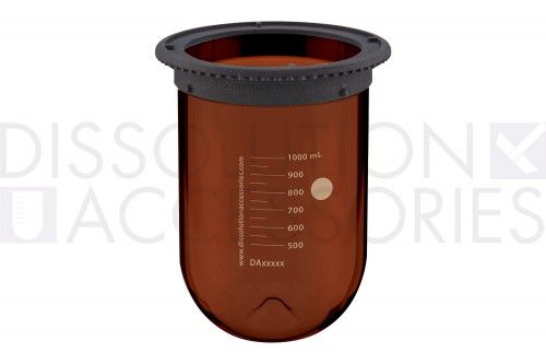 Dissolution Accessories Vessel 1 L, Boro 3.3 amber, APEX (form PEAK) Hanson CD14