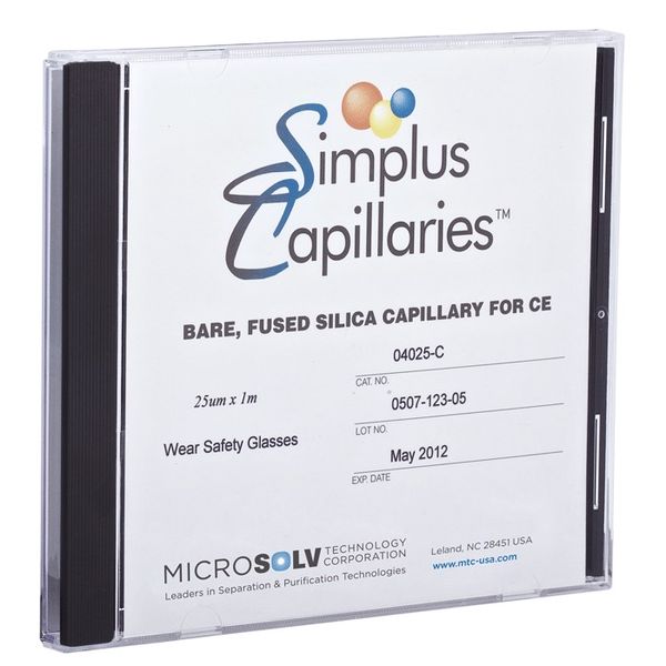 Microsolv Kapillare, unbehandeltes Quarzglas, 25 μm ID und 1 Meter, 1 St/Pkg