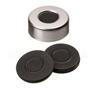 Product Image of ND20 Butyl Combination Seal: Aluminum Cap, plain, 10mm centre hole, dark grey, 3,0mm, 10 x 100 pc