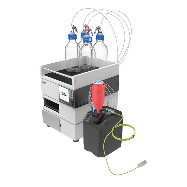 SCAT HPLC Ver- und Entsorgungs-Set (12 Monate), elektrisch ableitfähig, Safety Cap III, GL45, mit Kanister und Flaschen