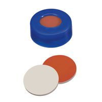 Product Image of Schnappringkappe, ND11 PE: blau mit 6 mm Loch, RedRubber/PTFE beige, geprüfte IH-Qualität, harte Kappe, 1,0 mm, 10x100/PAK