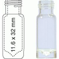 Product Image of 1.1 mL Screw Neck Vial N 9 11.6 x 32outer diameter: 11.6 mm, outer height: 32 mm Clear