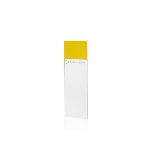Duran Group Farb-Objektträger geschliffen 90°, gelb, 26 x 76 x 1,0 mm, 1500 St/Pkg