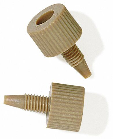 Supelco One Piece Fingertight Fitting, Peek, Natural for 1/16 in, 5 pc/PAK