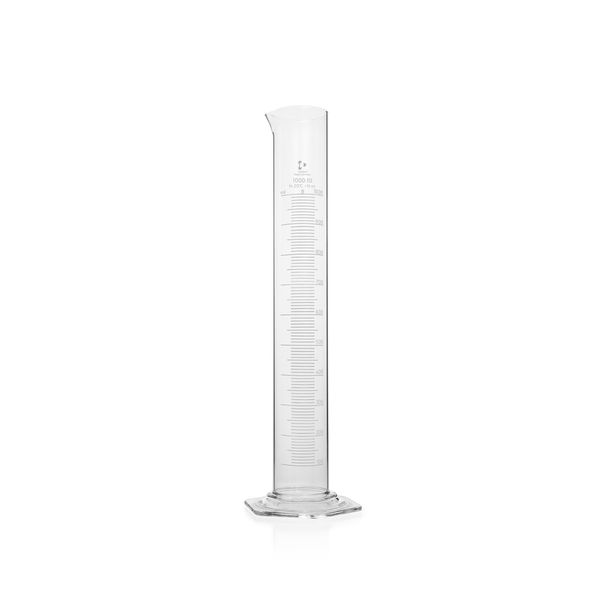 Duran Group Messzylinder, Duran, Glas, 1000 ml, Sechskantfuß, Strichteilung