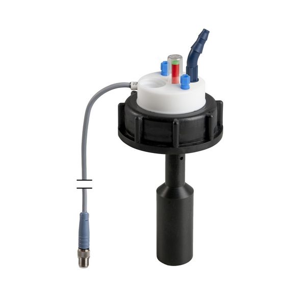 SCAT SafetyWasteCap S55, electronische Füllstandskontrolle, 2x 2,3/3,2 mm AD 1x 6,4 - 9 mm ID + Anschluss für Abluftfilter