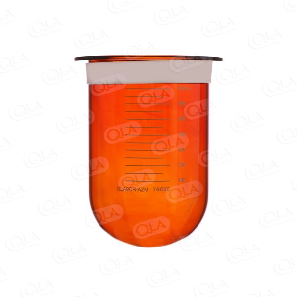 QLA 1000mL Amber Glass Vessel with Centering Ring for Zymark, Serialized