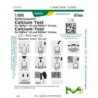 Product Image of Calcium-test method: reflectometry with test rods and reagent, 50 tests, 2.5 - 45.0 mg/l_Ca Reflectoquant®
