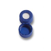 Product Image of SureSTART 9 mm, blue PP, Screw Cap (AVCS), Level 3, + white Silicone/blue PTFE Septum, Pre-slit, 1 mm, 100 pc/PAK