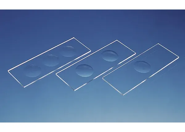 Brand GmbH & Co. KG Objektträger mit Vertiefung, Dicke 1,2-1,5 mm, 76x26 mm, geschliffene Kanten, 2 Vertiefung, aus optischem Glas der hydrolytischen,