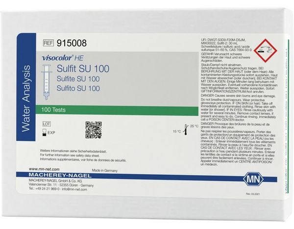 Macherey-Nagel Visocolor Sulfit SU 100, Testbesteck