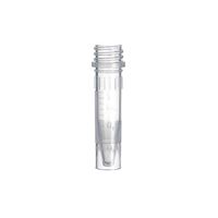 Product Image of Reaction vessel, 1.5 ml, PP, 10/45 mm, natural, conical, white screw cap, standing rim, sterile, 500 pc/PAK