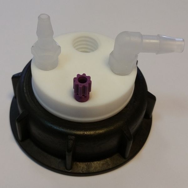 A.I.T. France Smart Waste Cap S60, charcoal filter emplacement + 2 leaks (6-9 mm) + 1 entry (1/8 or 1/16 )