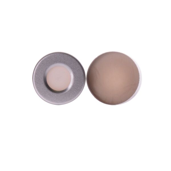 DWK Wheaton 20 mm Aluminium-Bördelkappe mit PTFE/Silikon-Septum für Headspace-Fläschchen, 100 St/Pkg