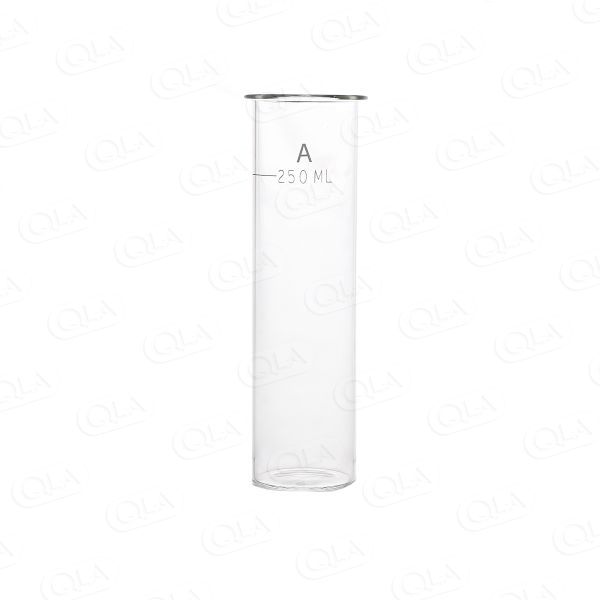 QLA 300mL Clear Class A 250mL Mark Outer Glass with Flat Bottom for Agilent/VanKel APP 3 Biodissolution