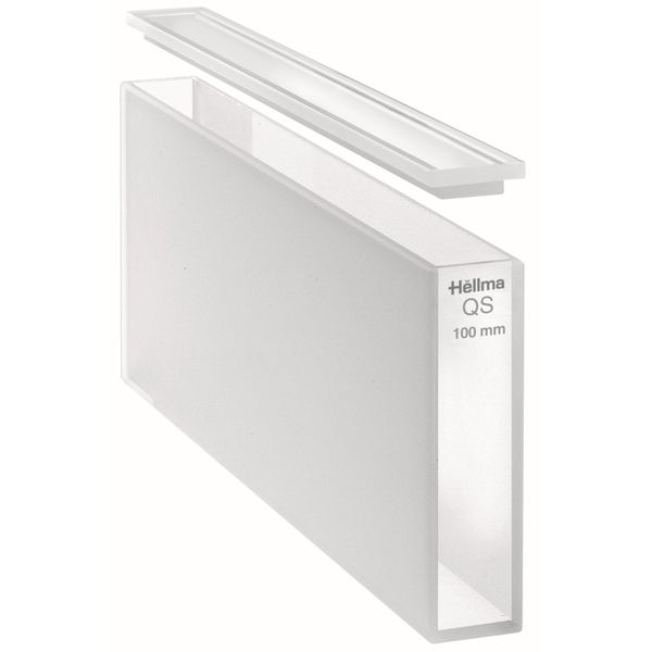 Hellma Makro-Küvette, Typ 100-QS, HP Quarzglas, WL 200-2500 nm, Schichtdicke 100 mm, Glas-Falzdeckel, 35.000 μl