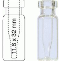 Product Image of Crimp Neck Vial N 11 outer diameter: 11.6 mm, outer height: 32 mm clear, flat bottom