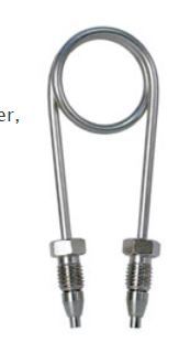 Vici Valco Probenschleife 10 ml, mpos ST/MW P-Typ Valve, 1/8" Ende, mit Nut und Ferrule, 316 Edelstahl