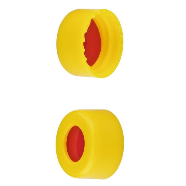 Microsolv Screw Cap yellow, 9 mm, with PTFE/Sil/PTFE Fitted Septa, Robo Style, 100 pc/PAK