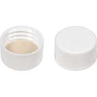 Product Image of N 24 PP screw cap (bonded), white, closed top Silicone white/PTFE beige Hardness: 45° shore A