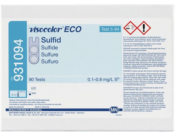 Macherey-Nagel Visocolor ECO Testbesteck Sulfid für 90 Bestimmungen