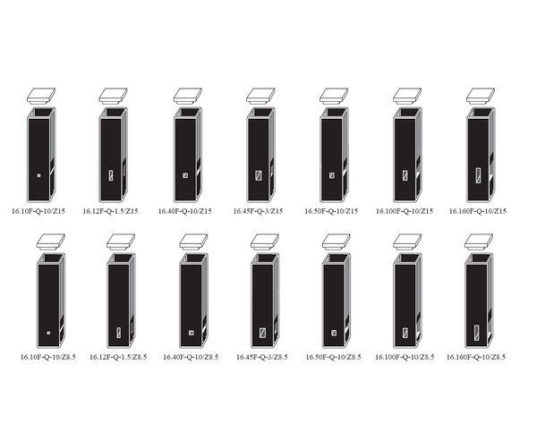 Starna GmbH 16.50-F/Q/10/Z20 - Sub-micro Fluorimeter Cell