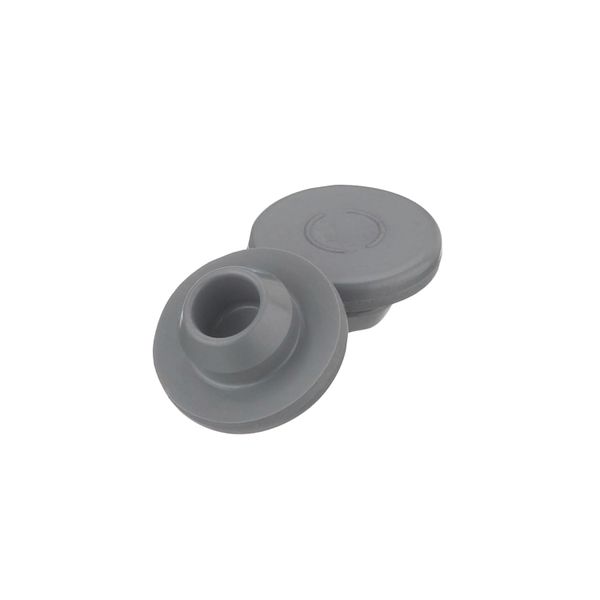 DWK Wheaton 13 mm Gummi-Eindrückstopfen, CIIR/50, grau, 1000 St/Pkg